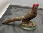 Antique Cast Iron Door Stop Pheasant Bird Figurine