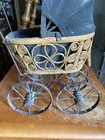 Antique Vintage Miniature Doll Baby Buggy Stroller