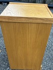 Vintage Industrial Mission Style Oak Wood Filing File Cabinet 2 Drawer   No Key