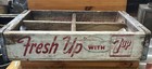 Vtg  7up Drink Bottle Wooden Crate   Carrier Boston 18 5in X 11 75 X 3 5