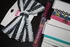Justice Huge Girl s Accessory Lot Lip Gloss Necklace Bow Choker Jewelry Set New