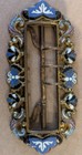 Antique French Art Nouveau Gilt Bronze And Champleve Enamel Belt Or Sash Buckle