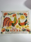 1971 Kitchen Calendar   Tea Towel Bright Hen Rooster Chicken Motif -28  X 16  