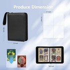 4 Pocket Trading Card Binder  Premium Pu Collection Large  Black 