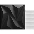 Art3d 20 50pcs 11 8 x11 8  Black Pvc 3d Wall Panel Ceiling Tiles-with Tape