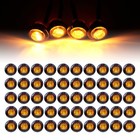 50 Pcs 3led Mini Round 3 4 Inch Light Bullet Clearance Side Marker Signal Amber