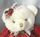 Dan Dee Christmas Keepsake Memories White Teddy Bear 2002 Girl Plush Tag   Coa