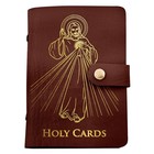 Divine Mercy And Sacred Heart Holy Card Holder Book Leatherette 20-40 Cards Each