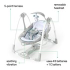 Ingenuity Convertme 2-in-1 Compact Portable Baby Swing 2 Infant Seat  Nash