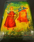 Vintage Russian Fedoskino Artist Signed Lacquer Box