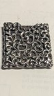 Antique Sterling Silver Repousse Postage Stamp Holder Monogrammed With Liner 