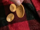 3 Vintage Butterscotch Bakelite Scoop Buttons 1 3 4    W