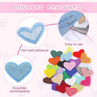 120 Pcs Flower  Heart Patches Mini Embroidery Applique Patches Colorful Sew Iron