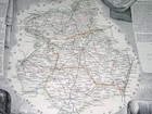1852 Original Antique Map Of Department Of Eure Et Loir Chartres   France