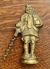 Vintage 1947 Harry Lauder Scotsman Brass Corkscrew Walking Stick Registered Uk