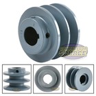 Cast Iron 3  Single Dual Groove Pulley V Style Belt B Section 5l Fits 1  Shaft