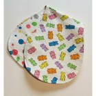 Baby Flannel Burp Cloth Contoured Cotton Double Layer Handmade Gummy Bears
