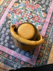 Vintage Corning Designs Woven Wicker Thermal Carafe Pitcher With Bamboo Handle