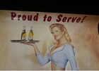 Sexy Goddess Serving Beer On Tray Miller High Life    proud To Serve    Beer Poster