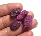 Excellent Huge Jhonson Red Ruby 4 Piece Raw Size 19-21 Mm Rough Loose Gemstone