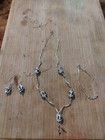 925 Sterling Silver Murano Glass Millefiori Jewelry Set Necklace Bracelet Set