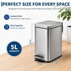 Small Bathroom Trash Can With Lid Soft Close  5 Liter   1 3 Gallon