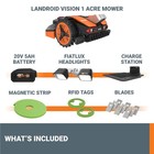 Worx Landroid Vision Ai 1 Acre 20v Boundaryless Robotic Lawn Mower- wr235-an 