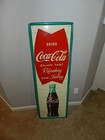 Vintage Advertising Sign-1962 Coca-cola Fishtail Sign- Rare Slogan-vintage Diner