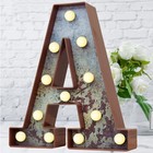 Led Marquee Light Up Letters Industrial Vintage Style Lighted Letters Rust Me   