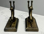 Vintage Art Deco Stretching Cat Bookends-sarsasparilla Deco Designs  1985  Pair