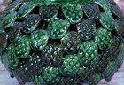  3 Pineapple Pot Green Glaze Clay Small Size Handmade Michoacan Mexican Folk Art