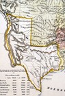 C 1845 Original  Map Of Texas Republic And  The United States