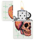 Zippo 48659  Cyber Skull Design  White Matte Finish Lighter