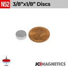3 8in X 1 8in N52 Super Strong Round Disc Rare Earth Neodymium Magnets