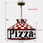 Vintage Pizza Hut Lamp -- Full-size 18  Tiffany Style Light W chain -- New