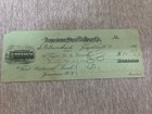 Antique 1900   s Jamestown Street Railway Co  First National Bank Cancelled Check 