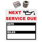 200 Count Clear Oil Change Stickers  2 X 2 Inches Removable Auto Maintenance 