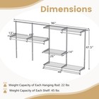 4-8 Ft  Wall-mounted Closet Organizers And Storage System W  Hanging Rod