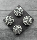 Horse Show Magnets  16mm Silver Celtic Horses  Huntseat Saddle Seat  Cothing Pin