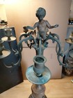  Vintage French Cherub Candelabra Angel Bronze Stand Fancy  6 Candel 24  