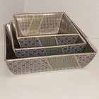 Japanese Maebata Square Nesting Dish Bowl Set Of 3 Mae Bata Porcelain Pottery