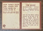 Tom Moore Autographed 1967 Philadelphia Football Card   93 Green Bay Packers
