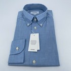 Eton Dress Shirt Mens M 15 1 2 - 39 Blue Slim Fit Long Sleeve Collar Button-down