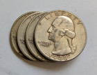 4-coin Lot     Washington Quarters  1940-49      90  Silver     Ships Fast