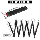 Oil Tank Measuring Stick  10 Fold 78  Solid Wood Folding Fuel Gauge Black 