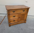 Antique Victorian Eastlake Wood Dry Sink Kitchen Cabinet Wash Stand Knapp Joint