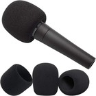 6x Microphone Handheld Grill Windscreen Filter Sponge Foam Mic Cover Black