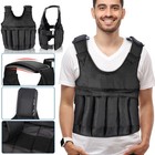 Exercise Weighted Vest Fitness Training Workout Sport 110lbs Weighted Adjustable