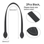 2pcs 23  Leather Purse Straps  Short Bag Handles Handbag Strap Replacement  S   