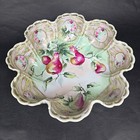 Antique Japanese Bowl Nippon Porcelain Moriage Hand Painted Pear 11  Circa 1891